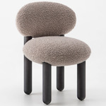 Flock Wooden Leg Chair - Black Stained Ash / Nimbus 003