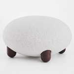 Flock Ottoman - Brown Stained Ash / Karakorum 007