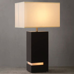 Zen Standing Table Lamp - Brushed Nickel / Espresso / White Linen