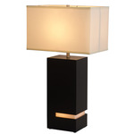 Zen Standing Table Lamp - Brushed Nickel / Espresso / White Linen