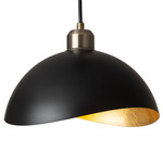 Luna Bella Pendant - Matte Black / Gold Leaf