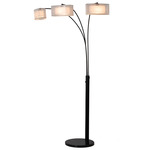 Amarillo Arc Floor Lamp - Matte Black / White