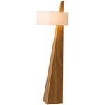 Obelisk Floor Lamp - Natural Ash / White