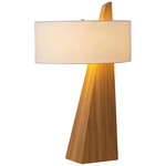 Obelisk Table Lamp - Natural Ash / White