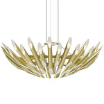 Chimes Double Angle Chandelier - Satin Brass