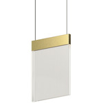 V Panels Pendant - Brass / Clear