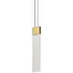 V Panels Pendant - Brass / Clear