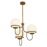 Alba Chandelier - Aged Brass / Opal