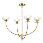 Sylvia Chandelier - Brushed Gold / Clear