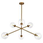 Cassia Chandelier - Aged Gold / Clear
