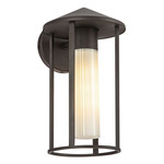 Tenko Outdoor Wall Light - Bronze / Glossy Opal