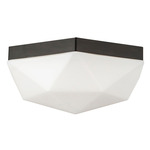 Krysta Ceiling Flush Light - Brushed Gold / Opal