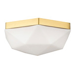 Krysta Ceiling Flush Light - Matte Black / Opal