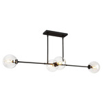 Cassia Linear Pendant - Matte Black / Clear