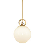 Fiore Pendant - Brushed Gold / Glossy Opal