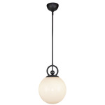 Fiore Pendant - Matte Black / Glossy Opal