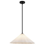 Serena Pendant - Matte Black / Opal