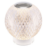 Marni Globe Portable Table Lamp - Polished Nickel / Clear
