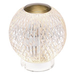 Marni Globe Portable Table Lamp - Natural Brass / Clear