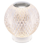 Marni Globe Portable Table Lamp - Polished Nickel / Clear