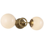 Fiore Bathroom Vanity Light - Brushed Gold / Glossy Opal