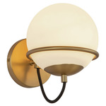 Alba Wall Sconce - Aged Brass / Opal