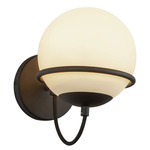 Alba Wall Sconce - Matte Black / Opal