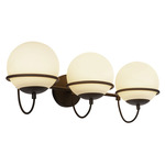 Alba Bathroom Vanity Light - Matte Black / Opal