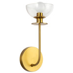 Sylvia Wall Sconce - Brushed Gold / Clear