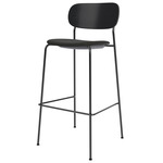 Co Upholstered Seat Counter/Bar Chair - Black Oak / Re-Wool 198