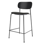 Co Upholstered Seat Counter/Bar Chair - Black Oak / Re-Wool 198