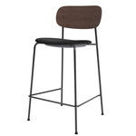Co Upholstered Seat Counter/Bar Chair - Dark Stained Oak / Sierra Army Leather