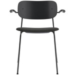 Co Upholstered Seat Armchair - Black / Black Oak / Re-Wool 198
