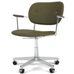 Co Upholstered Office Chair - Polished Aluminum / Sierra Army Leather