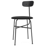 Afteroom Upholstered Seat Dining Chair - Black Ash / Sierra Black Leather