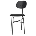 Afteroom Plus Upholstered Seat Dining Chair - Black Ash / Sierra Black Leather