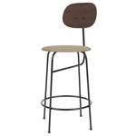 Afteroom Plus Upholstered Seat Counter / Bar Chair - Dark Oak / Beige Boucle