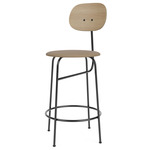 Afteroom Plus Upholstered Seat Counter / Bar Chair - Natural Oak / Sierra Stone Leather