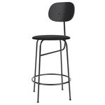Afteroom Plus Upholstered Seat Counter / Bar Chair - Black Ash / Sierra Black Leather