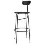 Afteroom Upholstered Seat Bar / Counter Chair - Black Ash / Sierra Black Leather