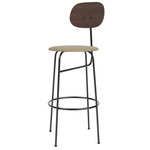 Afteroom Plus Upholstered Seat Counter / Bar Chair - Dark Oak / Beige Boucle