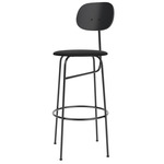 Afteroom Plus Upholstered Seat Counter / Bar Chair - Black Ash / Sierra Black Leather