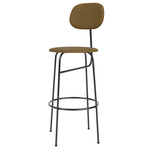 Afteroom Plus Upholstered Counter / Bar Chair - Black / Gold Boucle