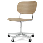 Co Office Chair - Polished Aluminum / Natural Oak