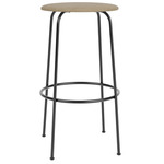 Afteroom Upholstered Counter / Bar Stool - Black / Beige Boucle