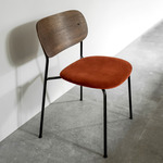 Co Upholstered Seat Dining Chair - Black / Dark Oak / Champion 061