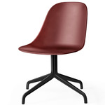 Harbour Hard Shell Swivel Side Chair - Black / Burned Red