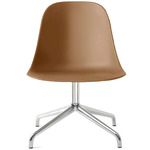 Harbour Hard Shell Swivel Side Chair - Polished Aluminum / Khaki