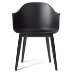 Harbour Wooden Base Armchair - Black Oak / Black