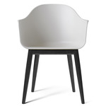 Harbour Wooden Base Armchair - Black Oak / Light Grey